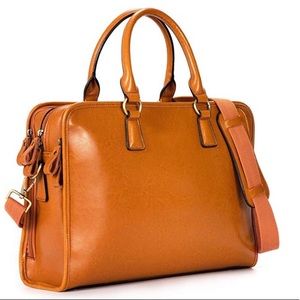 Kattee women’s leather briefcase satchel